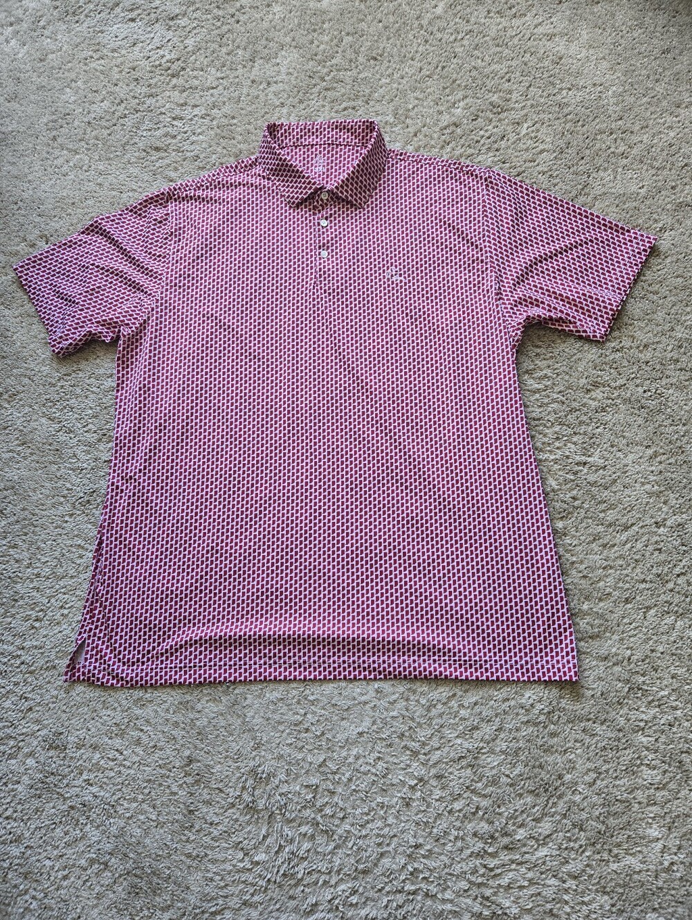 Rhoback Polo Shirt Mens 3X Red White Short Sleeve Golf